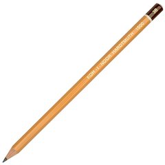 карандаш простой KOH-I-NOOR Чехия 1500 заточенный шестигранный чернографитный карандаш, твердость 3B