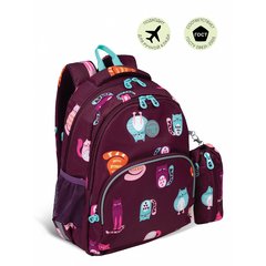 рюкзак для девочки GRIZZLY rg-260-11/1 котики фиолетовый