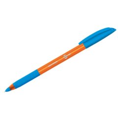 ручка шариковая Berlingo Skyline синяя, игольчатый наконечник, резиновая вставка 07130 255129
