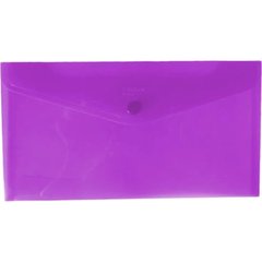 конверт на кнопке 250х135 0.18мм прозрачная горизонтальная Comix Blaze a1855 фиолетовая