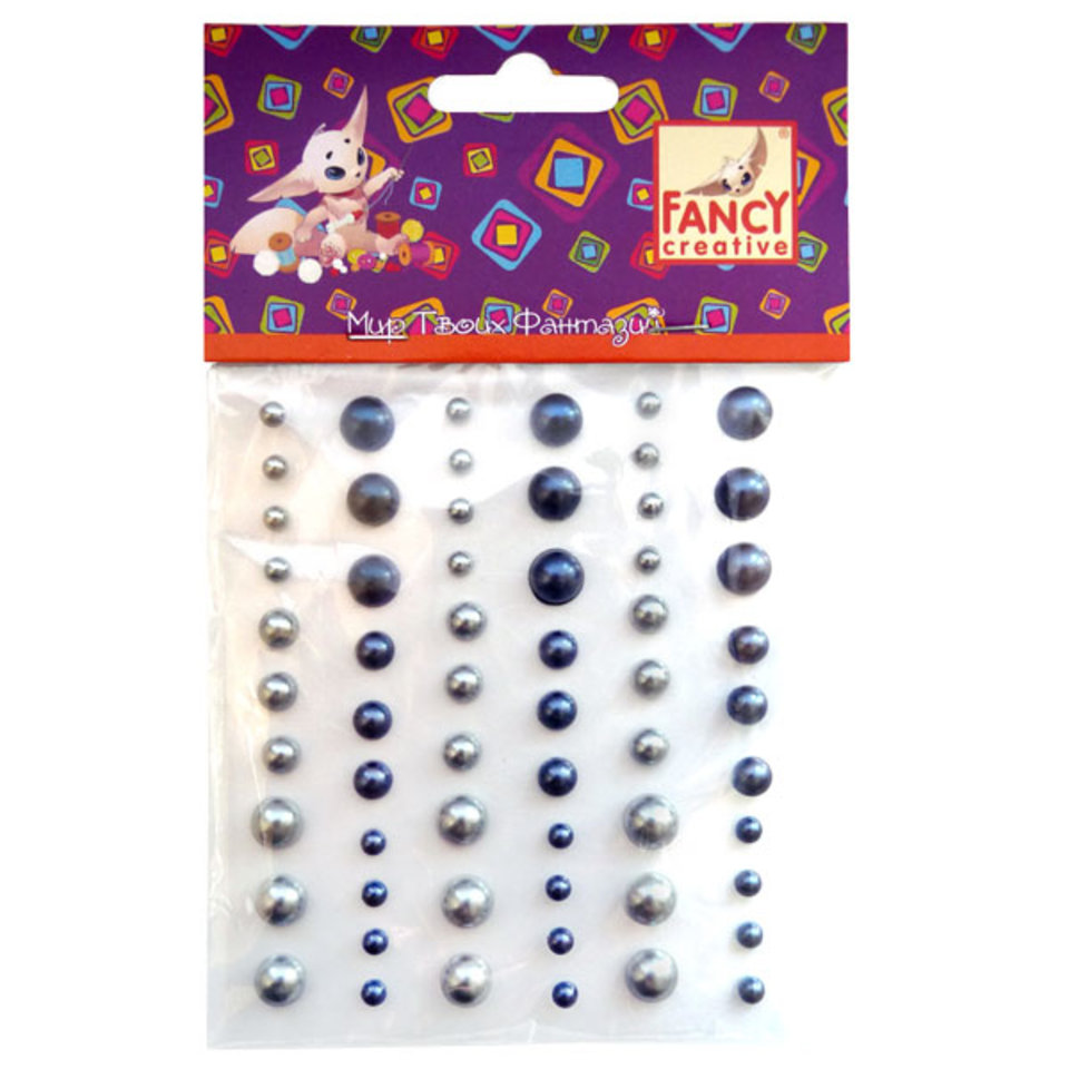 стразы Жемчуг самоклеящиеся 60 штук в ассортименте FD020093