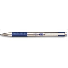 ручка шариковая ZEBRA автоматическая F-301 синяя резиновая вставка