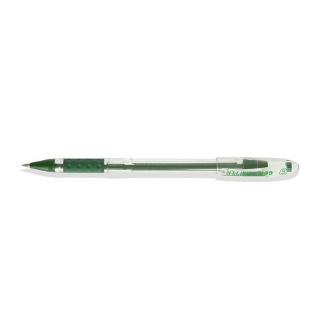 ручка шариковая Cello GRIPPER Зеленая, резиновая вставка