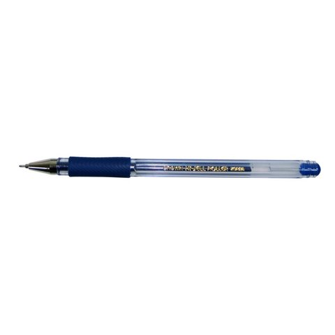 ручка гелевая CROWN 0.5мм HJR-500RN синяя игольчатый пишущий узел резиновая вставка