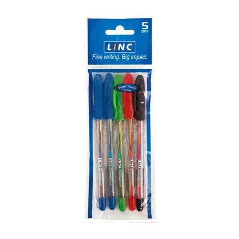 набор ручек 5 цветов гелевые Классические цвета LINC Supreme