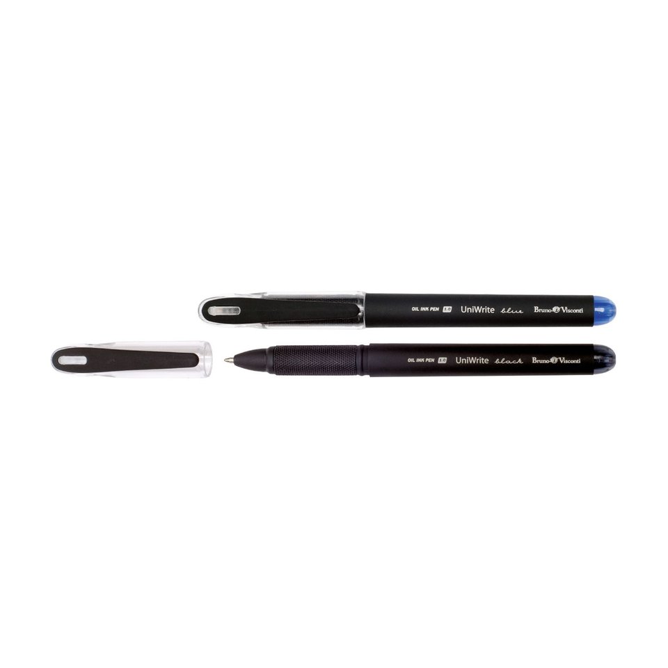 ручка шариковая Bruno Visconti UniWrite BLACK масляная основа чернил, синяя