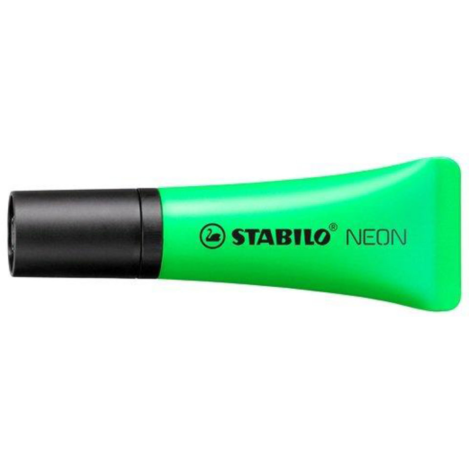 маркер текстовыделитель скошенный наконечник 2-5мм STABILO Neon зеленый