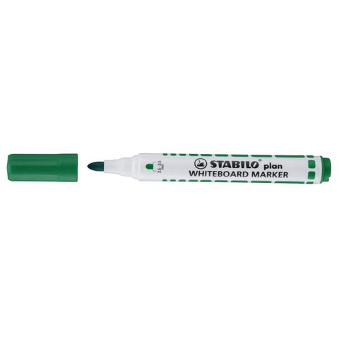 маркер для доски круглый наконечник STABILO Plan 64 зеленый