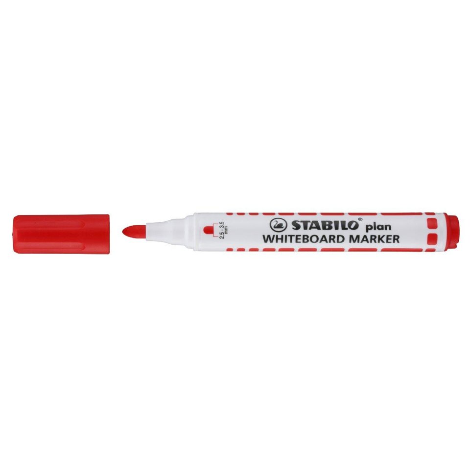 маркер для доски круглый наконечник STABILO Plan 64 красный