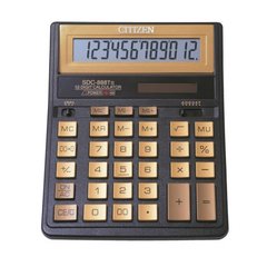 калькулятор настольный 12 разрядов Citizen SDC 888 TII Gold/480255 золото