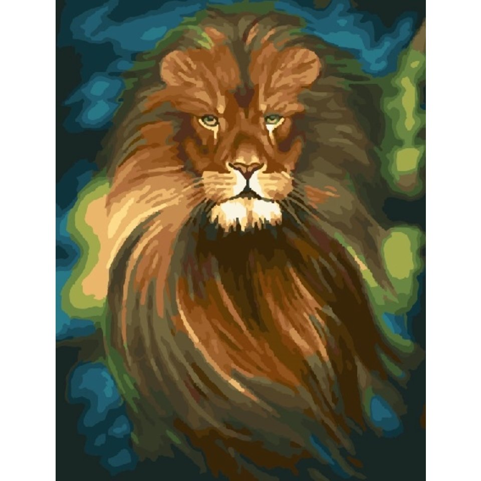 картина по номерам 40х50см RDG-2768 “Царь зверей”