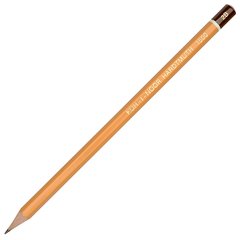 карандаш простой KOH-I-NOOR Чехия 1500 заточенный шестигранный чернографитный карандаш, твердость 2B