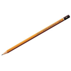 карандаш простой KOH-I-NOOR Чехия 1500 заточенный шестигранный чернографитный карандаш, твердость 8B