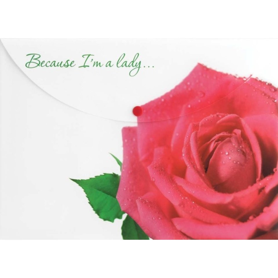 папка-конверт на кнопке А4 с рисунком "Because I am Lady” "Роза" L5801/490630