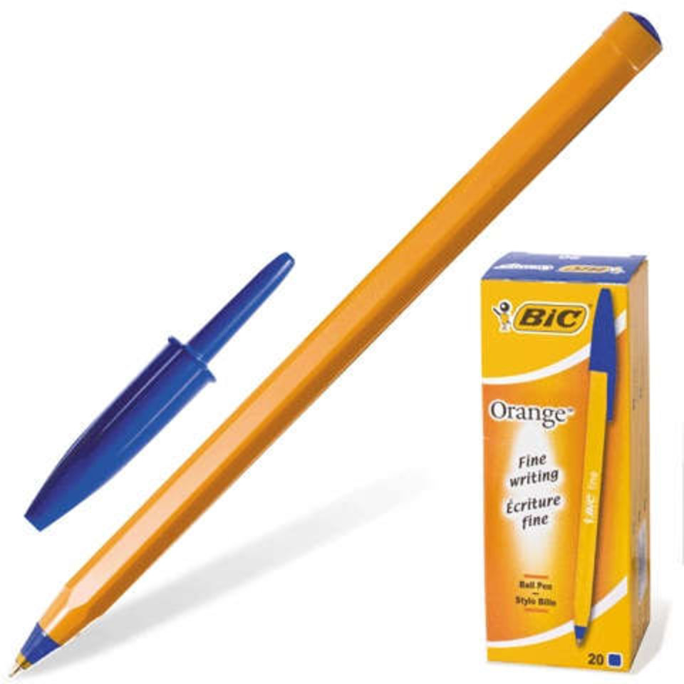 ручка шариковая BIC ORANGE cиняя оранжевый корпус