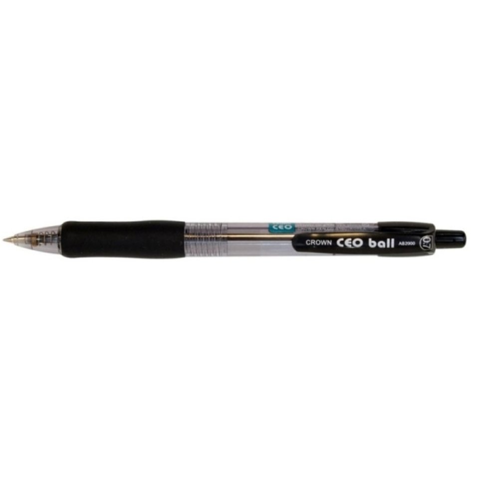 ручка шариковая CROWN автоматическая 2000R черная, чернила на масляной основе