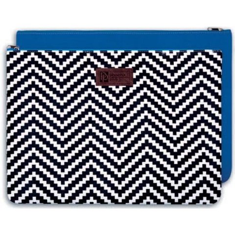 папка для тетрадей А4 Черно-белый зигзаг на молнии 44154