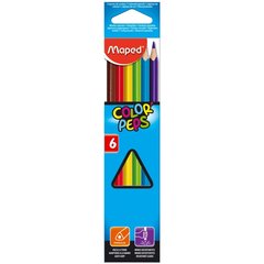 цветные карандаши 6 цветов. MAPED Color Peps Classic Трехгранные 832002