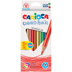 цветные карандаши 12 цветов CARIOCA Трехгранные Италия