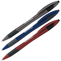 ручка шариковая Berlingo автоматическая Metallic XL синяя резиновая вставка