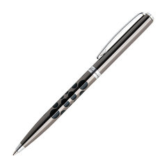 ручка шариковая Manzoni Massa темный металл, подарочный футляр