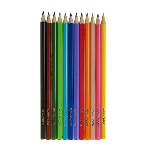 цветные карандаши 12цв Животные/selfies/7чудес шест3552/12