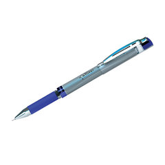ручка гелевая Berlingo Silver синяя игольчатый наконечник клип резиновая вставка