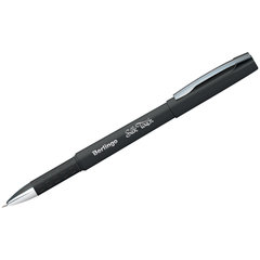 ручка гелевая Berlingo Silk touch черная, металлический наконечник