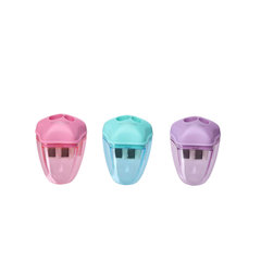 точилка пластиковая 2 отверстия контейнер Star pastel 973341/att3255