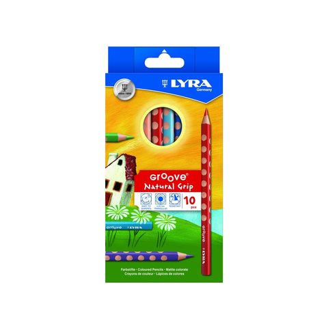 цветные карандаши 12 цветов LYRA GROOVE SLIM Трехгранные 2821120