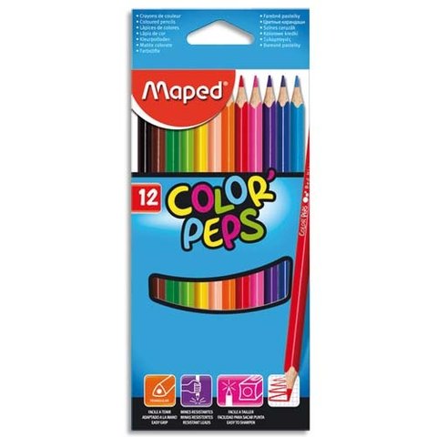 цветные карандаши 12 цветов MAPED Color Peps Classic