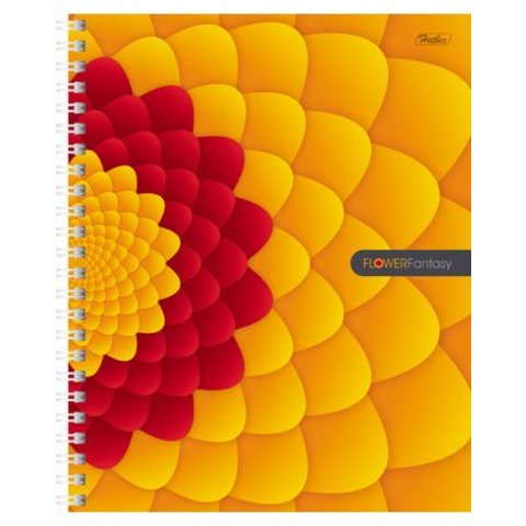 тетрадь 96 листов Flower Fantasy на спирали в клетку