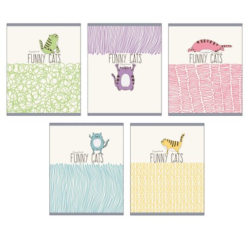 тетрадь 96 листов Забавные коты 966211