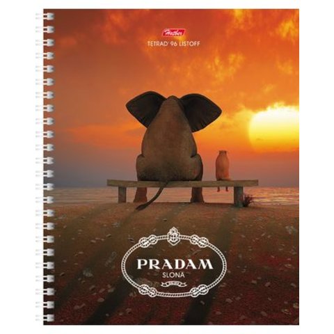 тетрадь 96 листов Мировые бренды на спирали в клетку