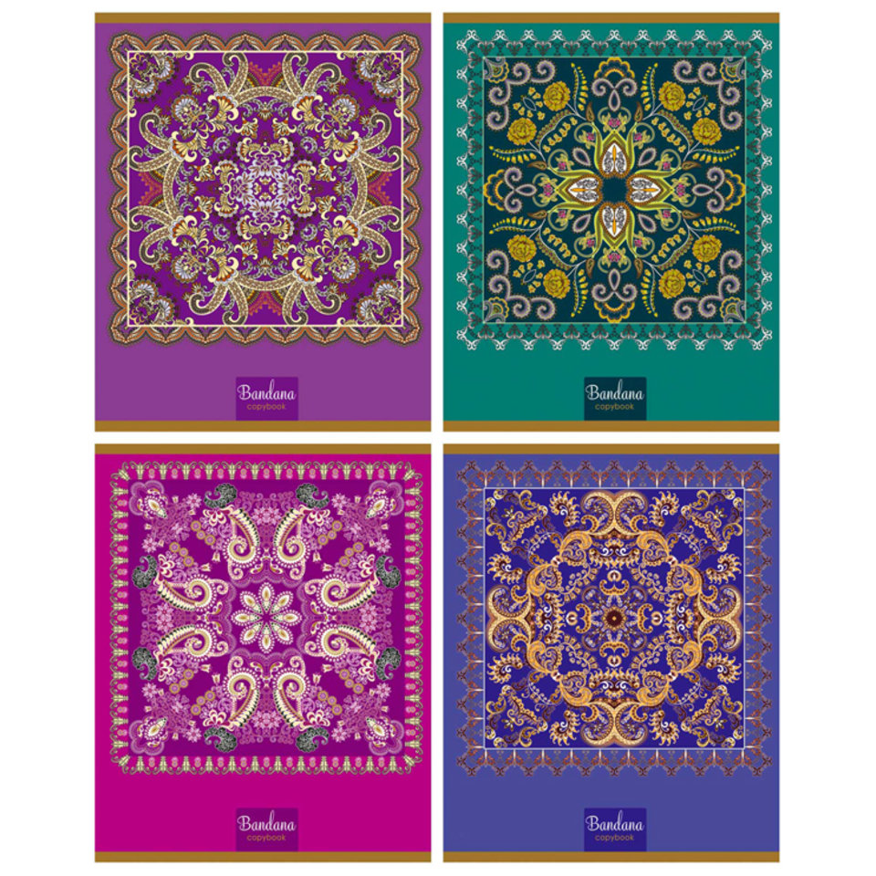 тетрадь 96 листов Бандана 2237 в клетку