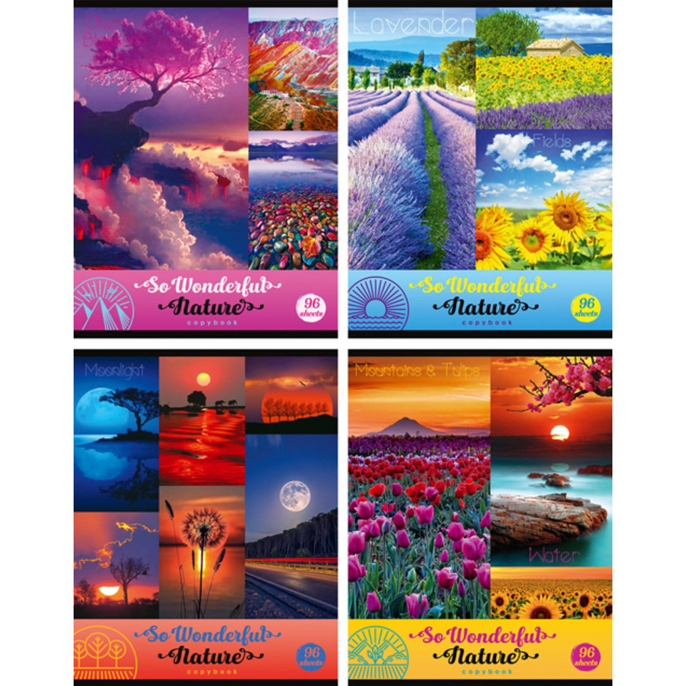 тетрадь 96 листов Чудо природы на спирали 3570 в клетку