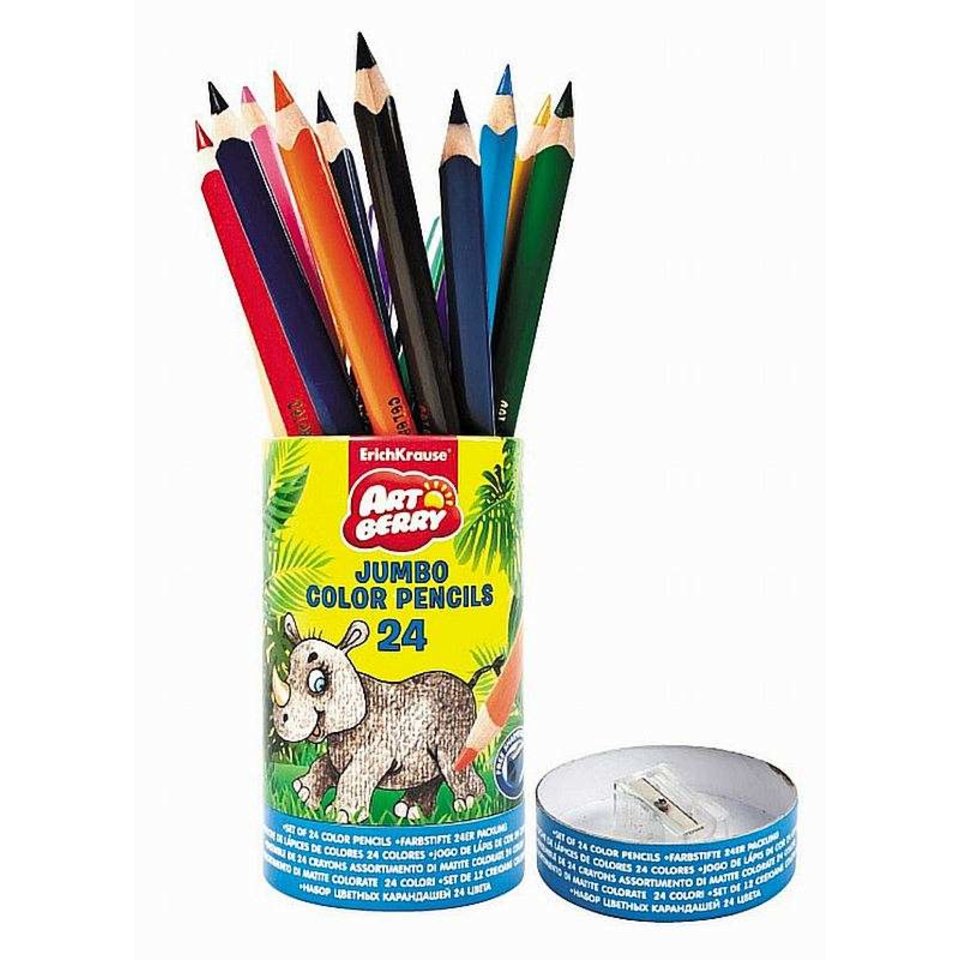 цветные карандаши 24 цвета Erich Krause ARTBERRY Jumbo 32476