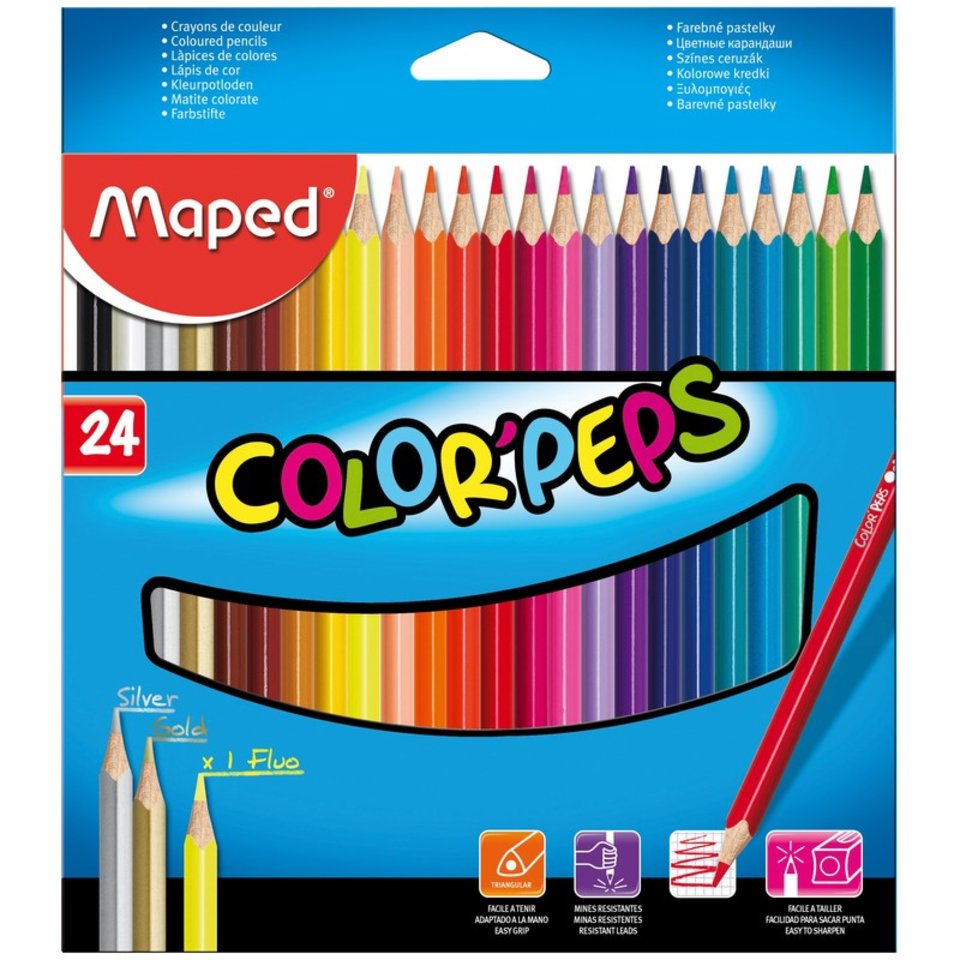 цветные карандаши 24 цвета MAPED Color Peps Classic 183224