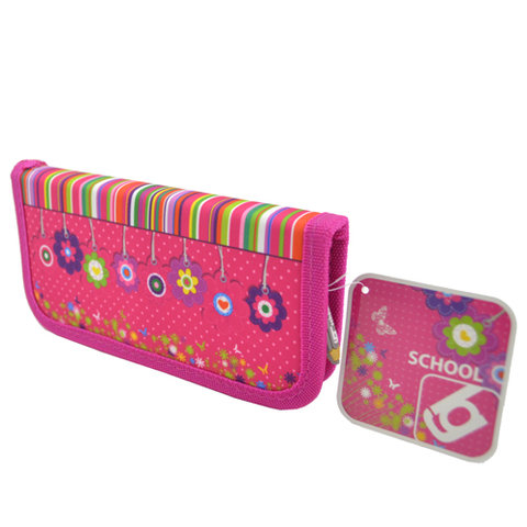 пенал для девочки BG Pink Flowers 2884