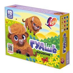 гуашь 12 цветов 15см3 ZOO 250г C1252 ЛУЧ 061568