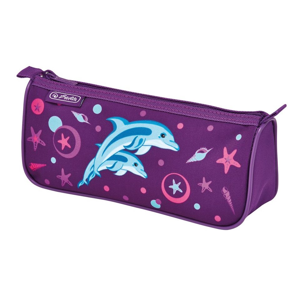 косметичка для девочки 50008643 HERLITZ Sport Girls Дельфины 1 молния