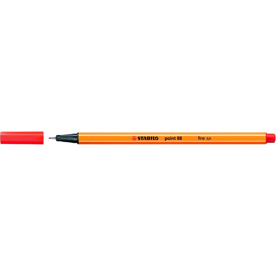 ручка капиллярная STABILO POINT 0.4мм Супер тонкий наконечник светло-красная