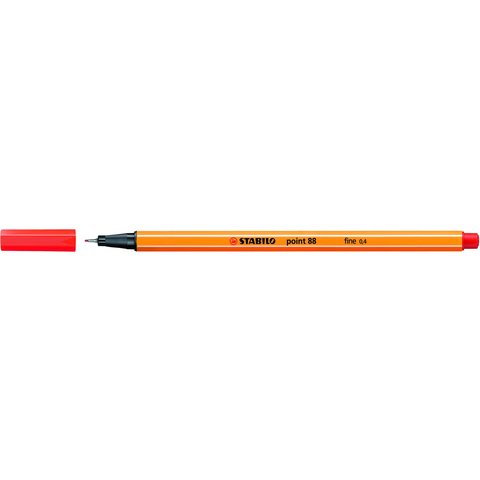 ручка капиллярная STABILO POINT 0.4мм Супер тонкий наконечник светло-красная