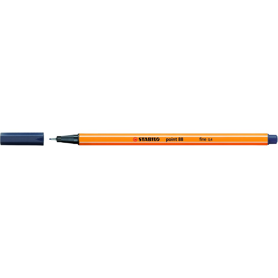 ручка капиллярная STABILO POINT 0.4мм Супер тонкий наконечник сине-серая