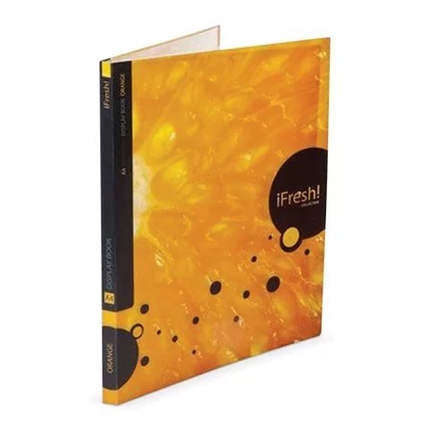 папка с файлами А4 20 вкладышей с рисунком "IFRESH" апельсин 20AV4_11263/028296