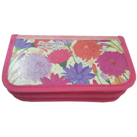 пенал для девочки Коллекция цветов 2 отделения ПН-2210
