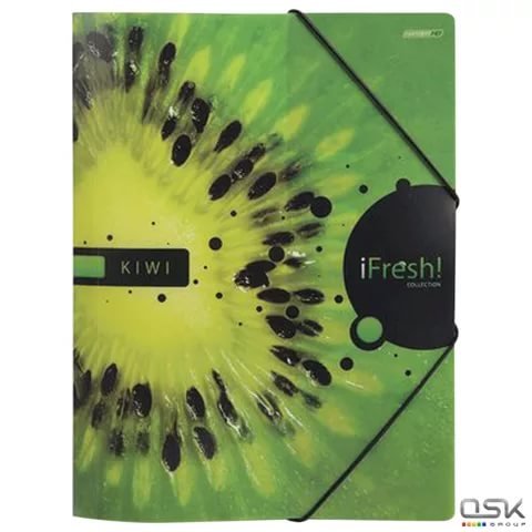 папка на резинке А4 с рисунком "IFRESH" киви Пк4р_10623/030126