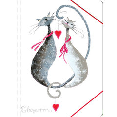 папка на резинке А4 с рисунком "Glamour cats" L5909/490735