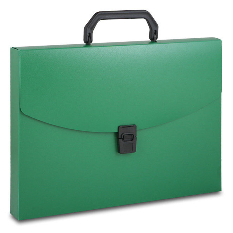 портфель пластиковый с замком А4 1 отделение 0.7мм BPP01gr/816263 зеленый