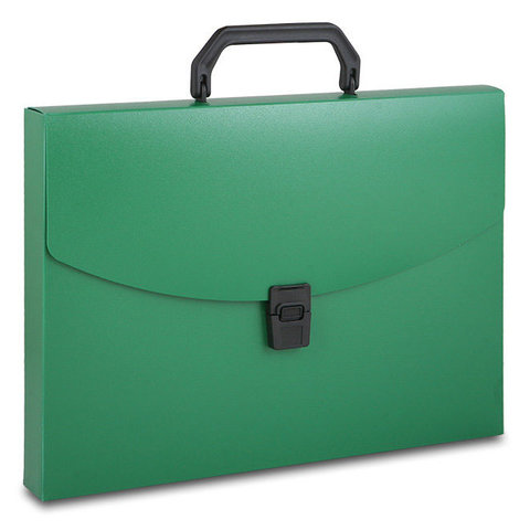 портфель пластиковый с замком А4 1 отделение 0.7мм BPP01gr/816263 зеленый